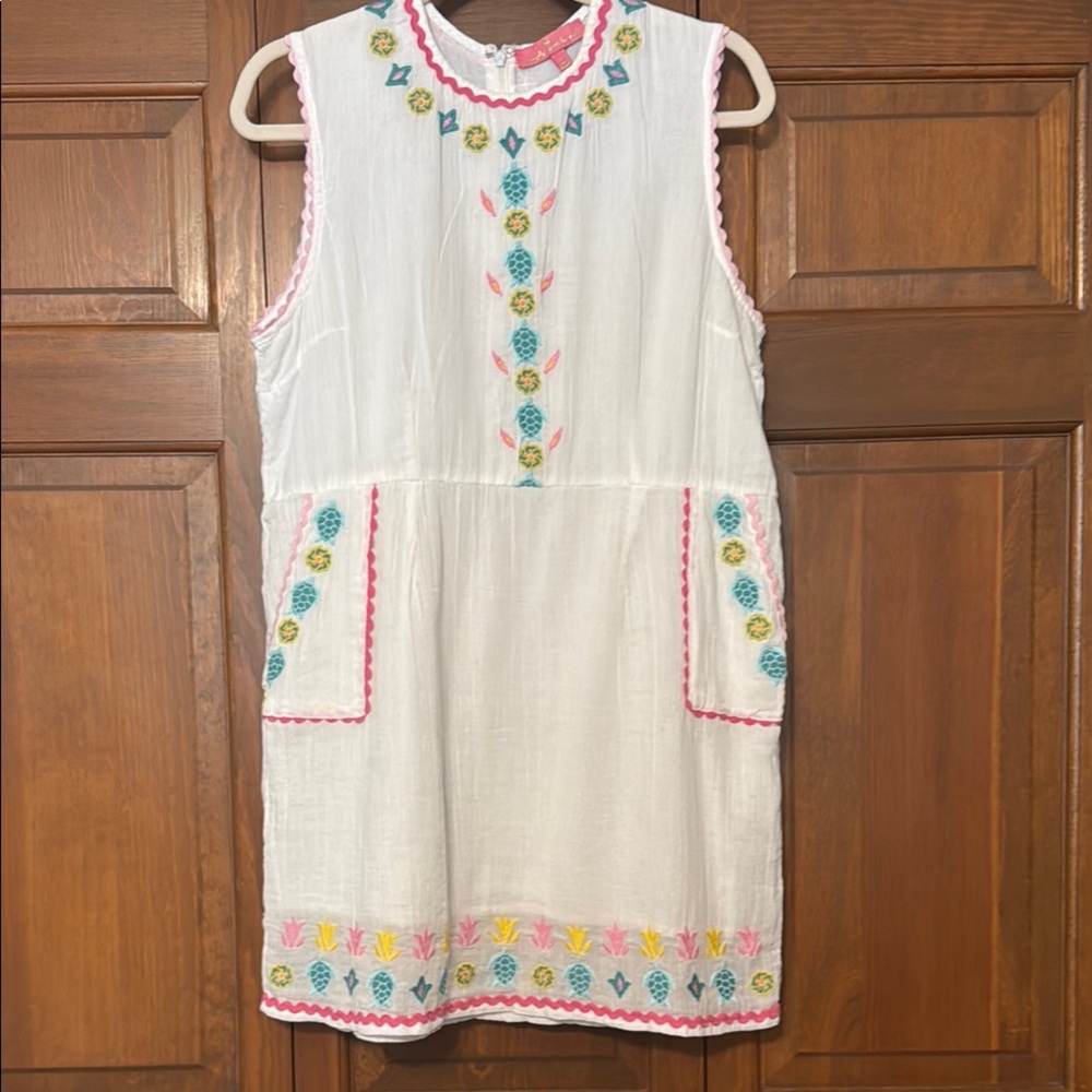 Simply Southern Pink and White Casual Dress